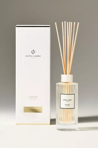 Hotel Lobby Fresh Signature Glass Reed Diffuser In Transparent