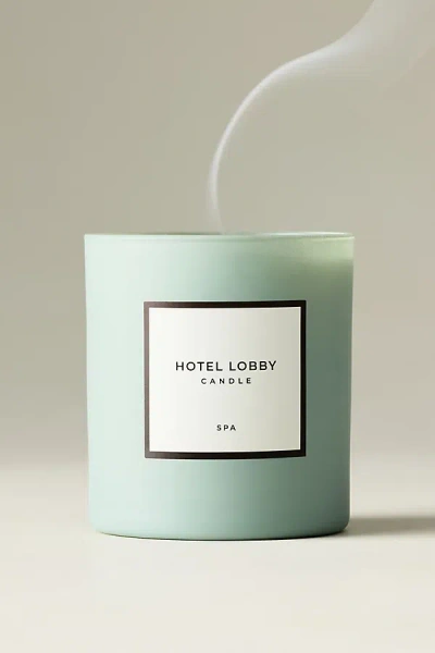 Hotel Lobby Fresh Spa Boxed Glass Candle In Green