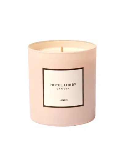 Hotel Lobby Linen Candle In Pink