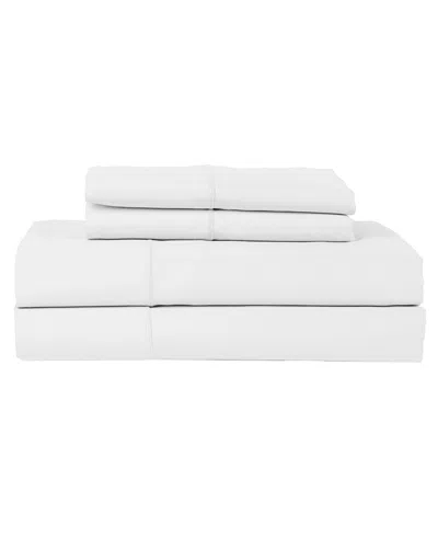 Hotel Luxury Concepts 500 Thread Count Solid Sateen 4pc Sheet Set In White