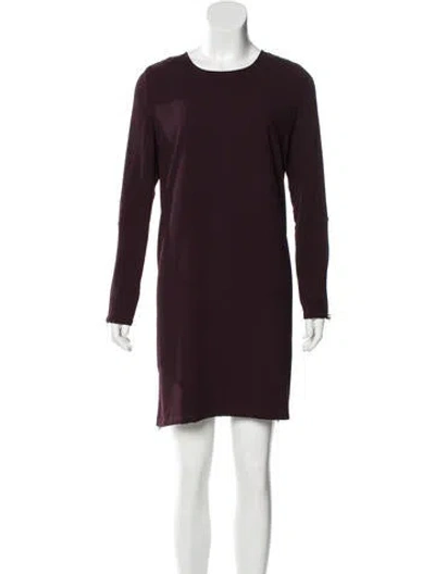 Pre-owned Hotel Particulier Crew Neck Mini Dress In Purple