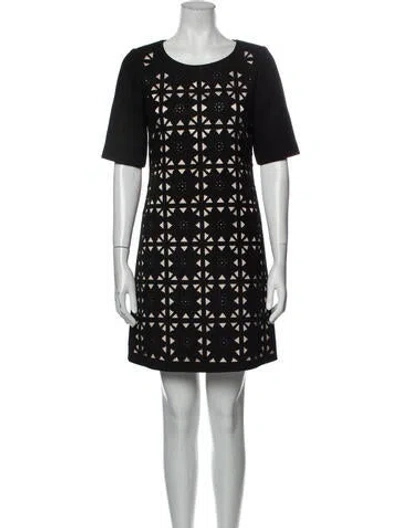Pre-owned Hotel Particulier Printed Mini Dress In Black