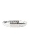 Hôtel Silver Vintage 13" Octagonal Woven Basket In Silver