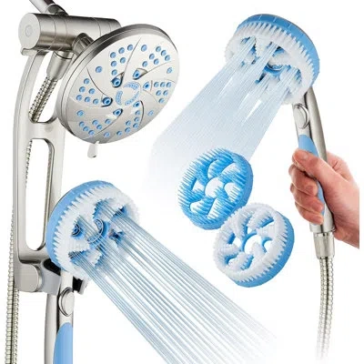 Hotelspa Aquassage By Aquacare Dual Shower Head 2.5 Gpm Gpm In Chrome