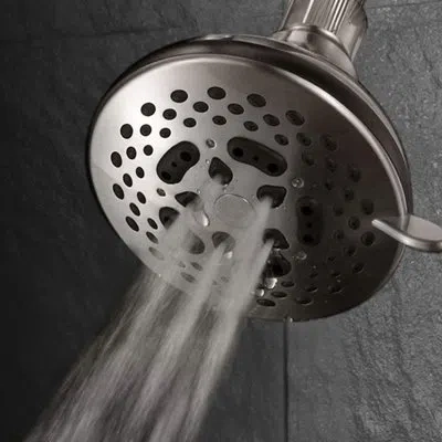 Hotelspa French Designer Multi Function Rain Shower Head In Brushed Nickel