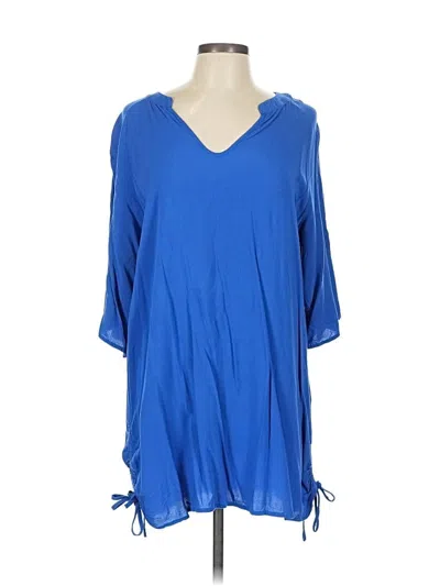 Pre-owned Hotouch 3/4 Sleeve Blouse In Blue