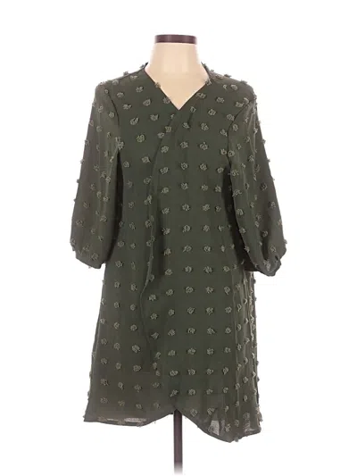 Pre-owned Hotouch 3/4 Sleeve Blouse In Green