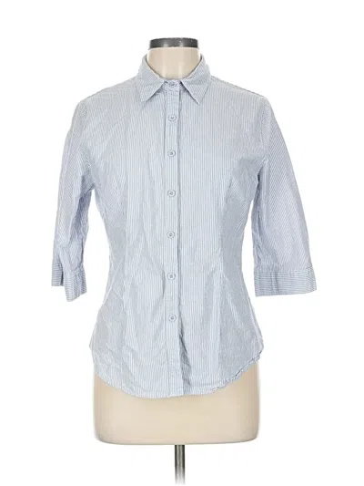 Pre-owned Hotouch 3/4 Sleeve Button Down Shirt In Blue