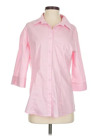 Pre-owned Hotouch 3/4 Sleeve Button Down Shirt In Pink