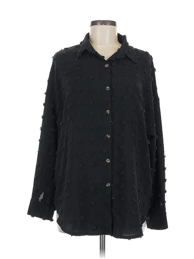 Pre-owned Hotouch Long Sleeve Blouse In Black
