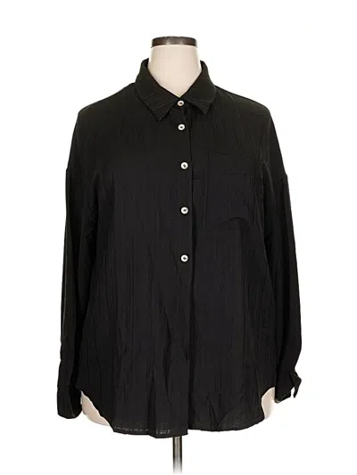 Pre-owned Hotouch Long Sleeve Blouse In Black