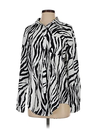 Pre-owned Hotouch Long Sleeve Blouse In Silver