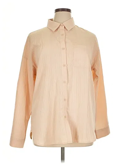 Pre-owned Hotouch Long Sleeve Blouse In Tan