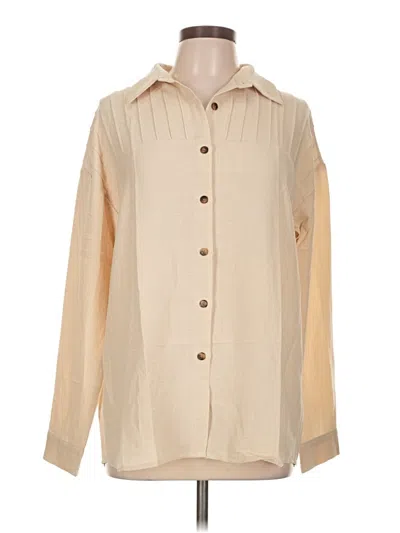 Pre-owned Hotouch Long Sleeve Blouse In Tan