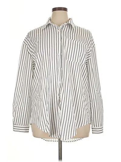 Pre-owned Hotouch Long Sleeve Blouse In White