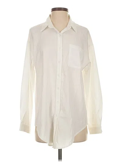 Pre-owned Hotouch Long Sleeve Blouse In White
