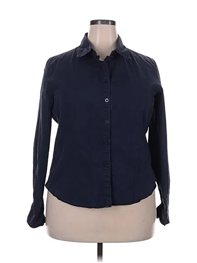Pre-owned Hotouch Long Sleeve Button Down Shirt In Blue