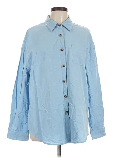 Pre-owned Hotouch Long Sleeve Button Down Shirt In Blue