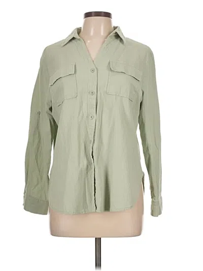 Pre-owned Hotouch Long Sleeve Button Down Shirt In Green