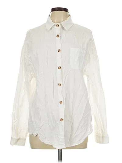 Pre-owned Hotouch Long Sleeve Button Down Shirt In Ivory