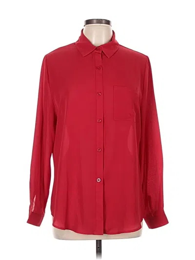 Pre-owned Hotouch Long Sleeve Button Down Shirt In Red