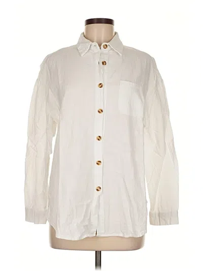 Pre-owned Hotouch Long Sleeve Button Down Shirt In White