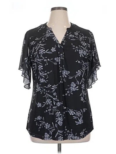 Pre-owned Hotouch Short Sleeve Blouse In Black