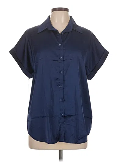 Pre-owned Hotouch Short Sleeve Blouse In Blue