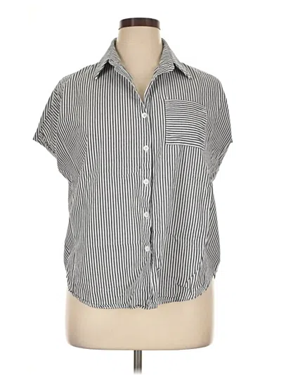 Pre-owned Hotouch Short Sleeve Blouse In Gray