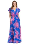 Hotsquash London Clothing Chiffon Wrap Top Maxi Dress