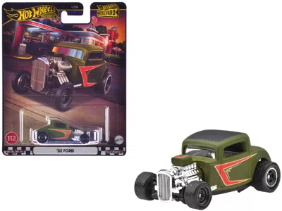 Hotwheels 1932 Ford Hot Rod Matt Green With Graphics "boulevard" Series Diecast Model Car By Hot Wheels