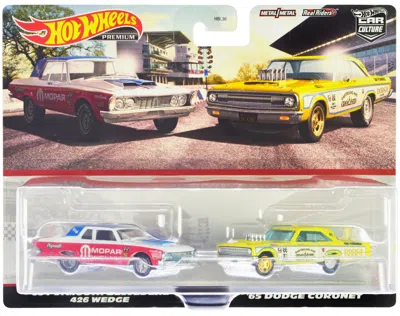 Hotwheels 1963 Plymouth Belvedere 426 Wedge "mopar" White And Red With Blue Top And 1965 Dodge Coronet "eastbo