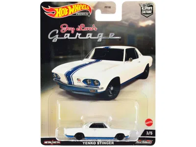 Hotwheels 1966 Chevrolet Corvair Yenko Stinger White With Blue Stripes "jay Lenoâ€s Garage" Diecast Model Car