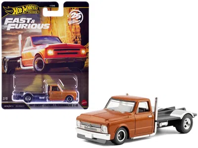 Hotwheels 1967 Chevrolet C-10 Custom Bedless Truck Orange Metallic "furious 7" (2015) Movie "fast & Furious" S