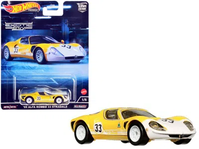 Hotwheels 1969 Alfa Romeo 33 Stradale #33 Yellow And White "exotic Envy" Series Diecast Model Car By Hot Wheel