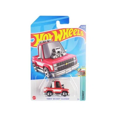 Hotwheels 1983 Chevrolet Silverado Toond Pickup Truck Red & White Tooned Series Diecast Model Car