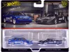 Hotwheels 1994 Nissan Primera Rhd (right Hand Drive) #68 Blue And Nissan R390 Gt1 #23 Matt Black "car Culture"