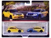 Hotwheels 1999 Honda Civic Type R (ek9) Rhd (right Hand Drive) Yellow With Red Interior And Honda Civic Type R In Multi