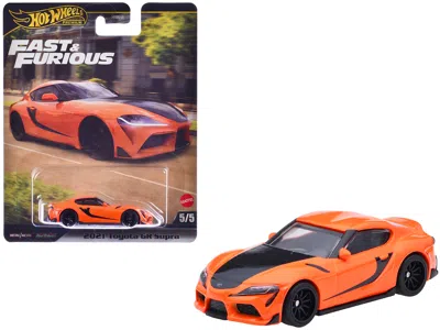 Hotwheels 2021 Toyota Gr Supra Orange And Black "f9" (2021) Movie "fast & Furious" Series Diecast Model Car By