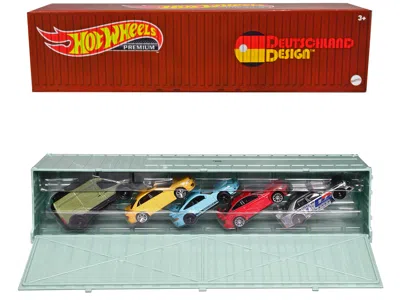 Hotwheels 2022 "deutschland Design" 5 Piece Set With Container "car Culture" Series Diecast Model Cars By Hot