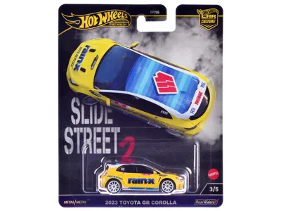 Hotwheels 2023 Toyota Gr Corolla "rain X" Yellow "slide Street 2" Series Diecast Model Car By Hot Wheels