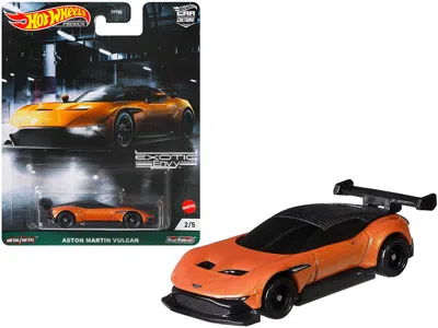 Hotwheels Aston Martin Vulcan Orange Metallic "exotic Envy" Series Diecast Model Car By Hot Wheels