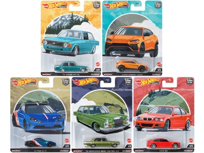 Hotwheels Auto Strasse 5 Piece Set "car Culture" Series Diecast Model Cars By Hot Wheels