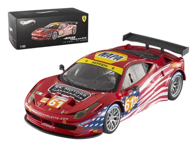 Hotwheels Elite Ferrari 458 Italia Gt2 #61 Lm 2012 Af Corse 1/18 Diecast Car Model By Hot Wheels