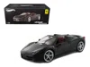 Hotwheels Ferrari 458 Italia Spider Matt Black Elite Edition 1/18 Diecast Car Model By Hot Wheels
