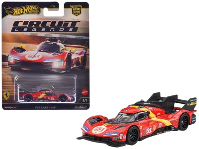 Hotwheels Ferrari 499p #51 Red With Yellow Stripes "circuit Legends" Series Diecast Model Car By Hot Wheels In Multi