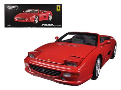 Hotwheels Ferrari F355 Spider Convertible Red Elite Edition 1/18 Diecast Car Model By Hot Wheels