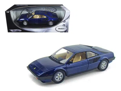 Hotwheels Ferrari Mondial 8 Blue 1/18 Diecast Model Car By Hot Wheels