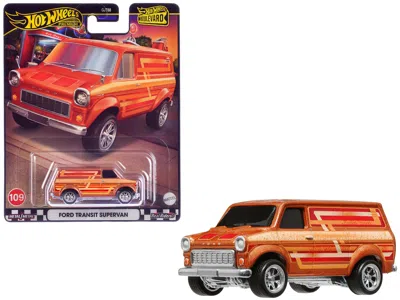 Hotwheels Ford Transit Supervan Copper Metallic With Graphics "boulevard" Series Diecast Model Car By Hot Whee In Orange