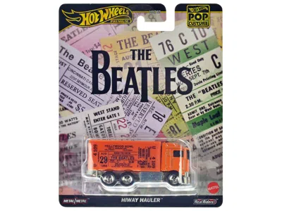 Hotwheels Hiway Hauler Orange With Concert Ticket Graphics "the Beatles" "pop Culture" Series Diecast Model Ca